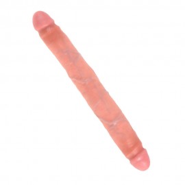 King Cock 12 Inch Slim Double Dildo Flesh