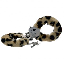 Toy Joy Furry Fun Hand Cuffs Leopard Plush