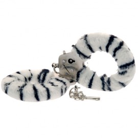 Toy Joy Furry Fun Hand Cuffs Zebra Plush