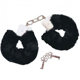 Bad Kitty Black Plush Handcuffs