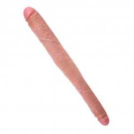 King Cock 16 Inch Tapered Double Dildo Flesh