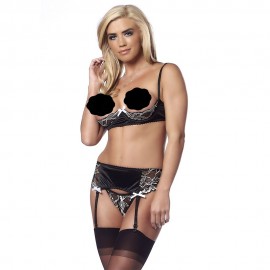 Seductive Black Lingerie Set With Stockings