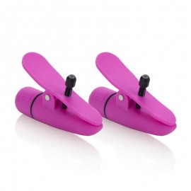 Nipplettes Vibrating Pink Nipple Clamps Adjustable