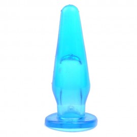 Mini Butt Plug With Finger Hole Blue